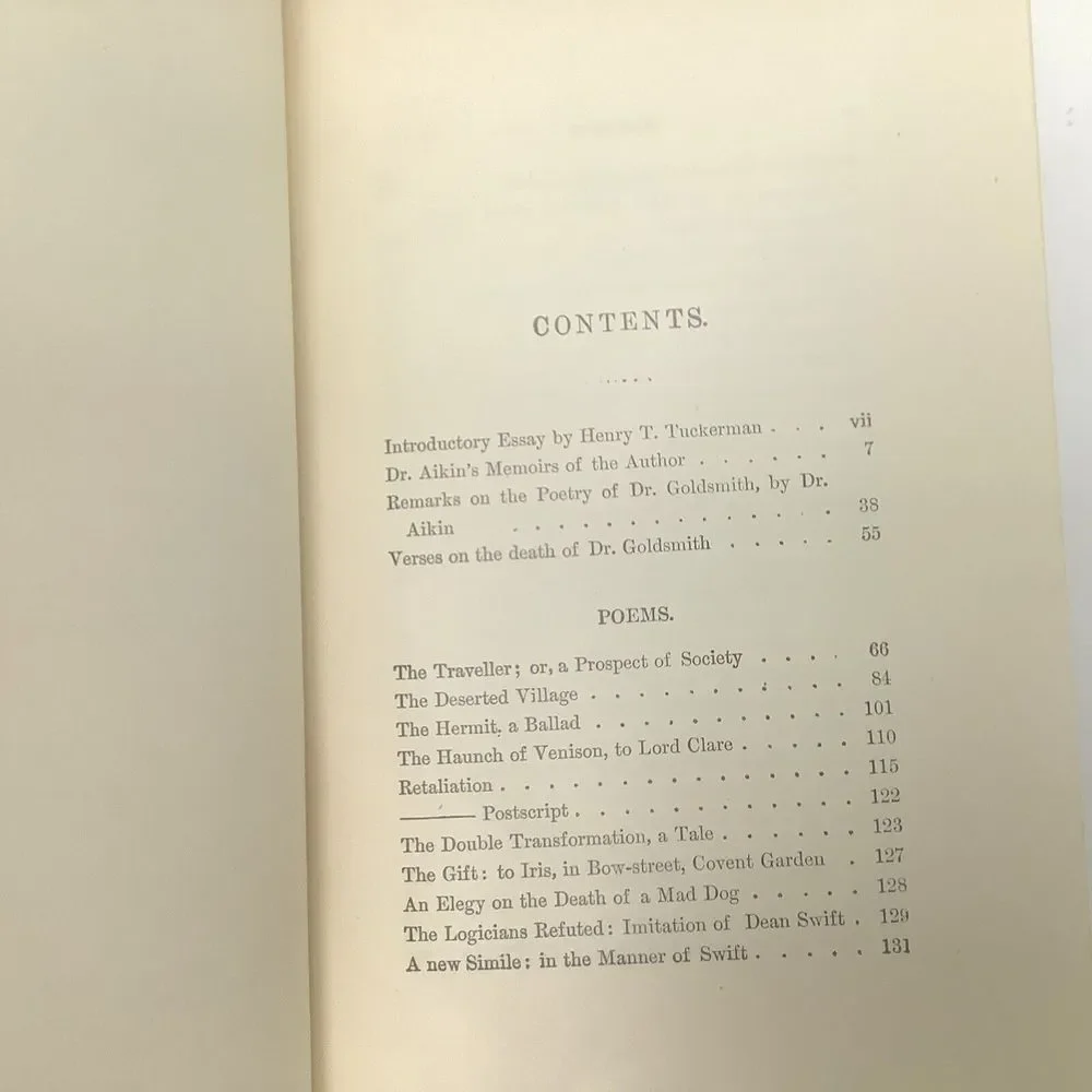 Poems Plays & Essays Goldsmith's Poetical Works T.Y. Crowell‎ New York Red HC